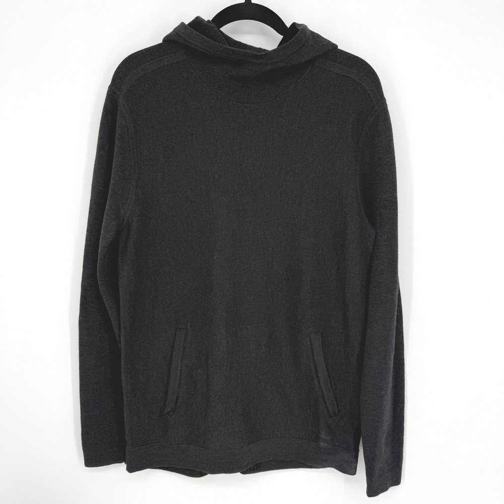 Lululemon Men's Alpine Air Pullover Hoodie Charcoal Grey Merino Wool NO SIZE TAG